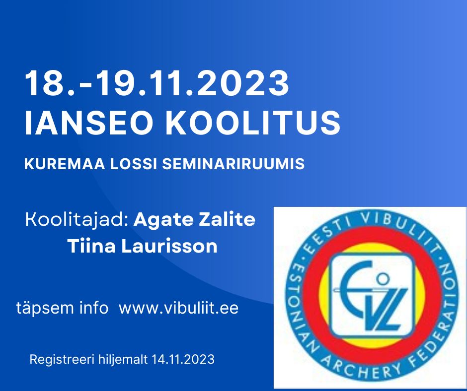 18.-19. novembril toimub IANSEO koolitus – koolitajad Agate Zalite ja Tiina Laurisson
